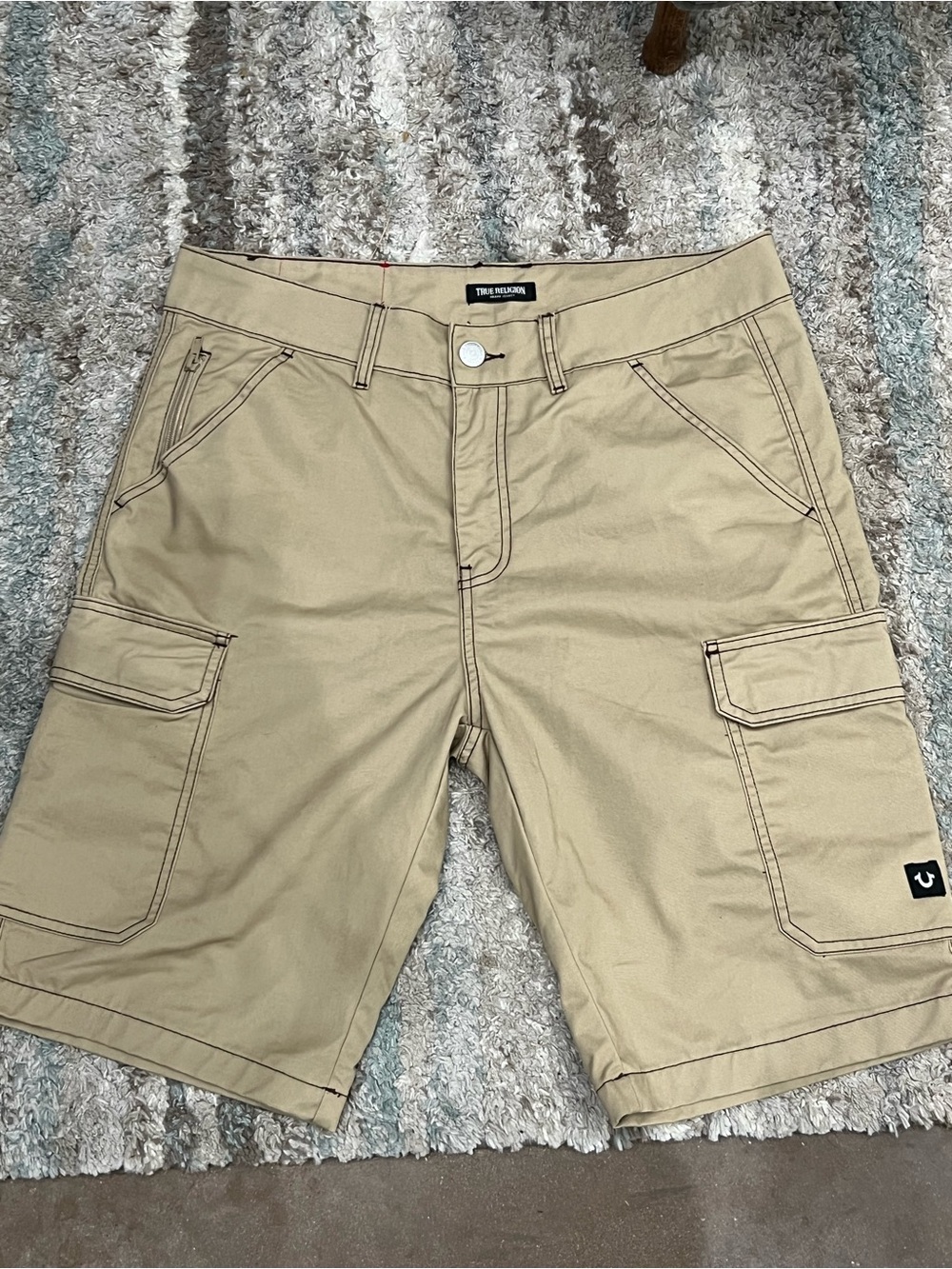True Religion Men’s Tan Cargo Shorts